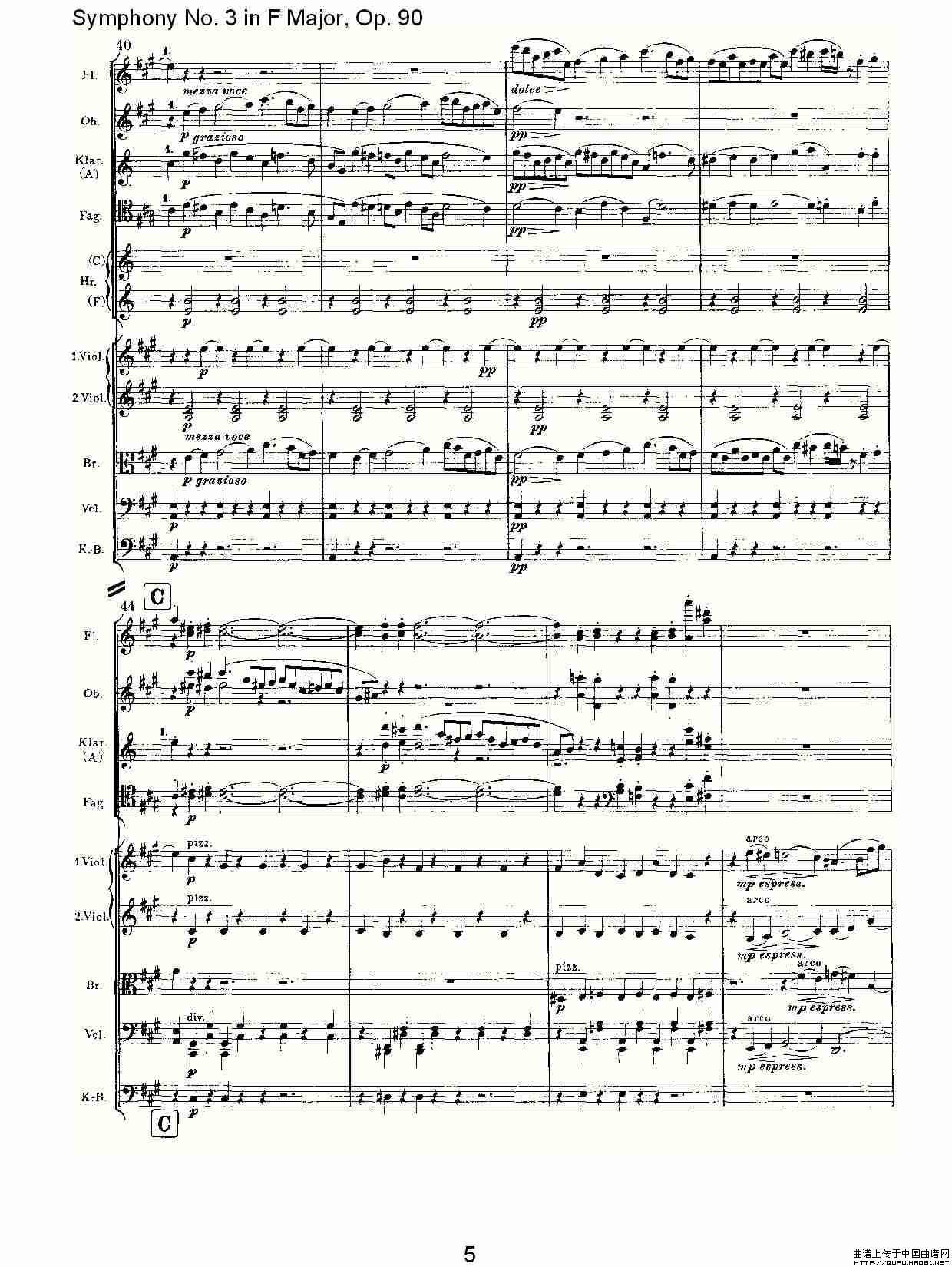 F大调第三交响曲, Op.90第一乐章其它曲谱（图3）