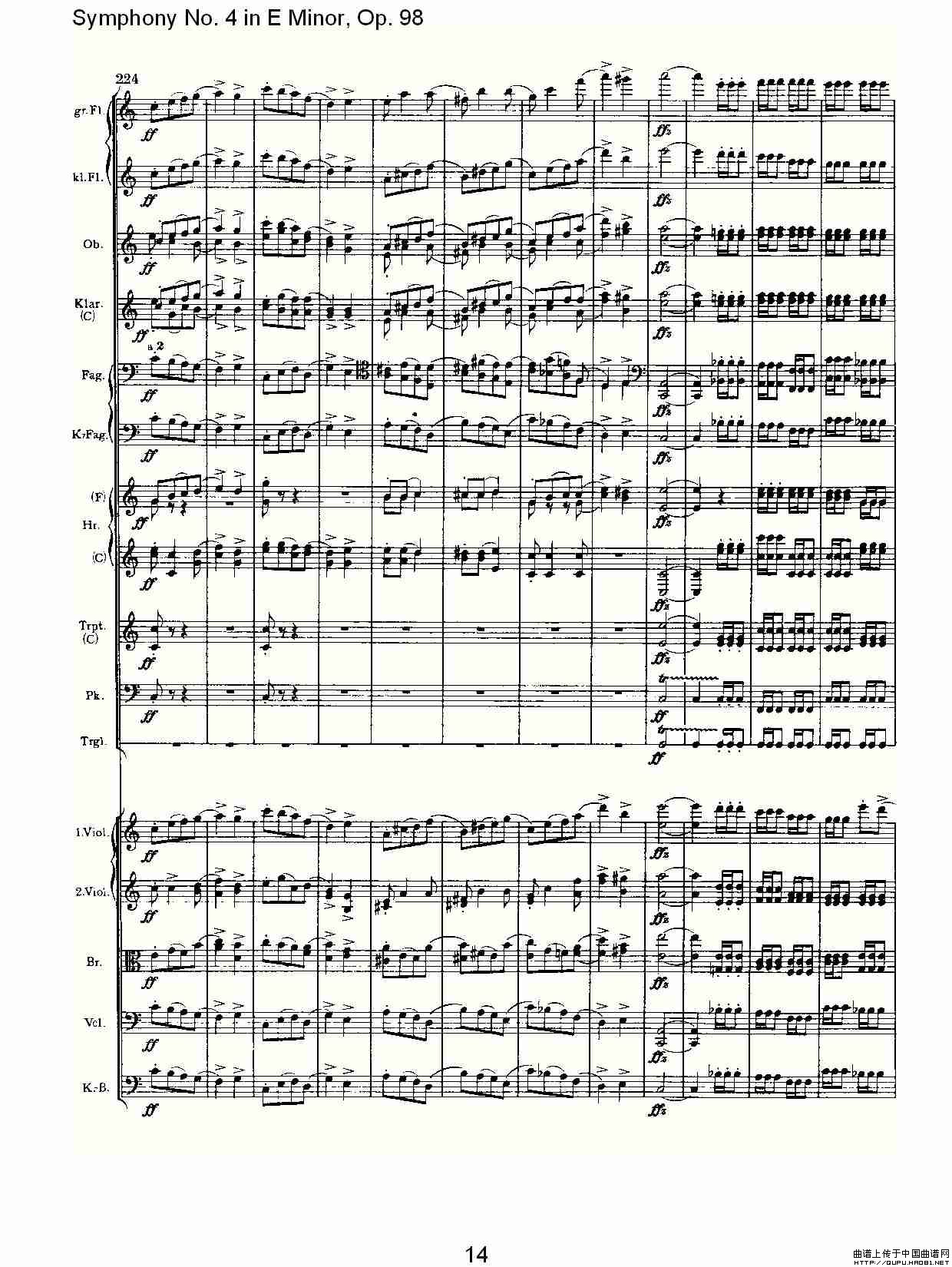 E小调第四交响曲, Op.98 第三乐章其它曲谱（图8）