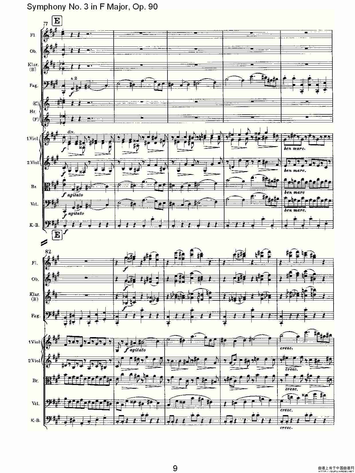 F大调第三交响曲, Op.90第一乐章其它曲谱（图5）