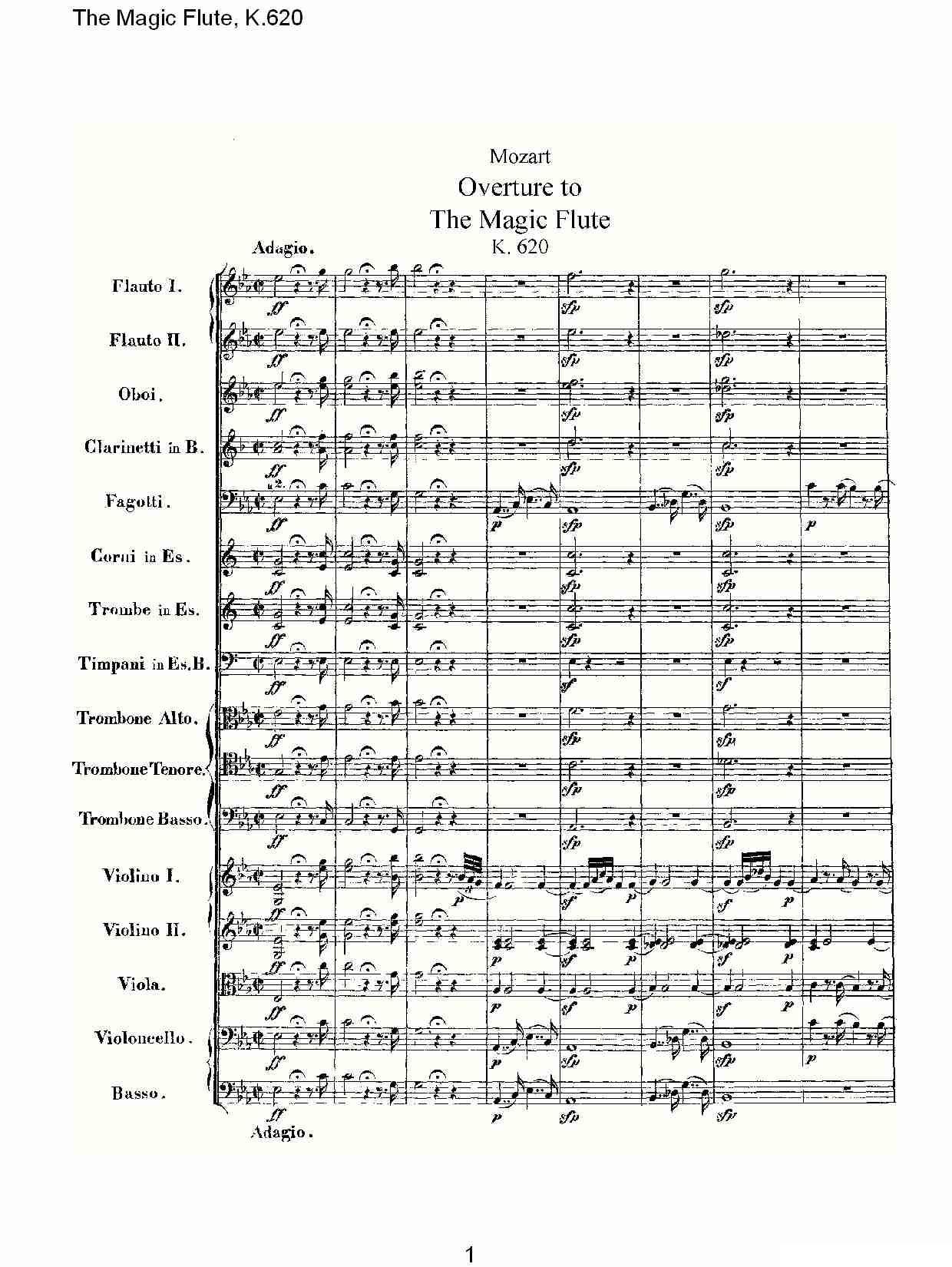 The Magic Flute, K.620其它曲谱（图1）