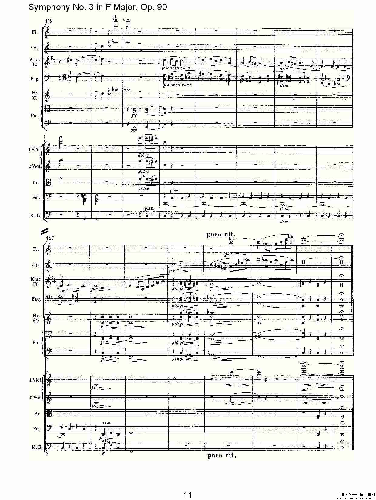 F大调第三交响曲, Op.90第二乐章其它曲谱（图6）