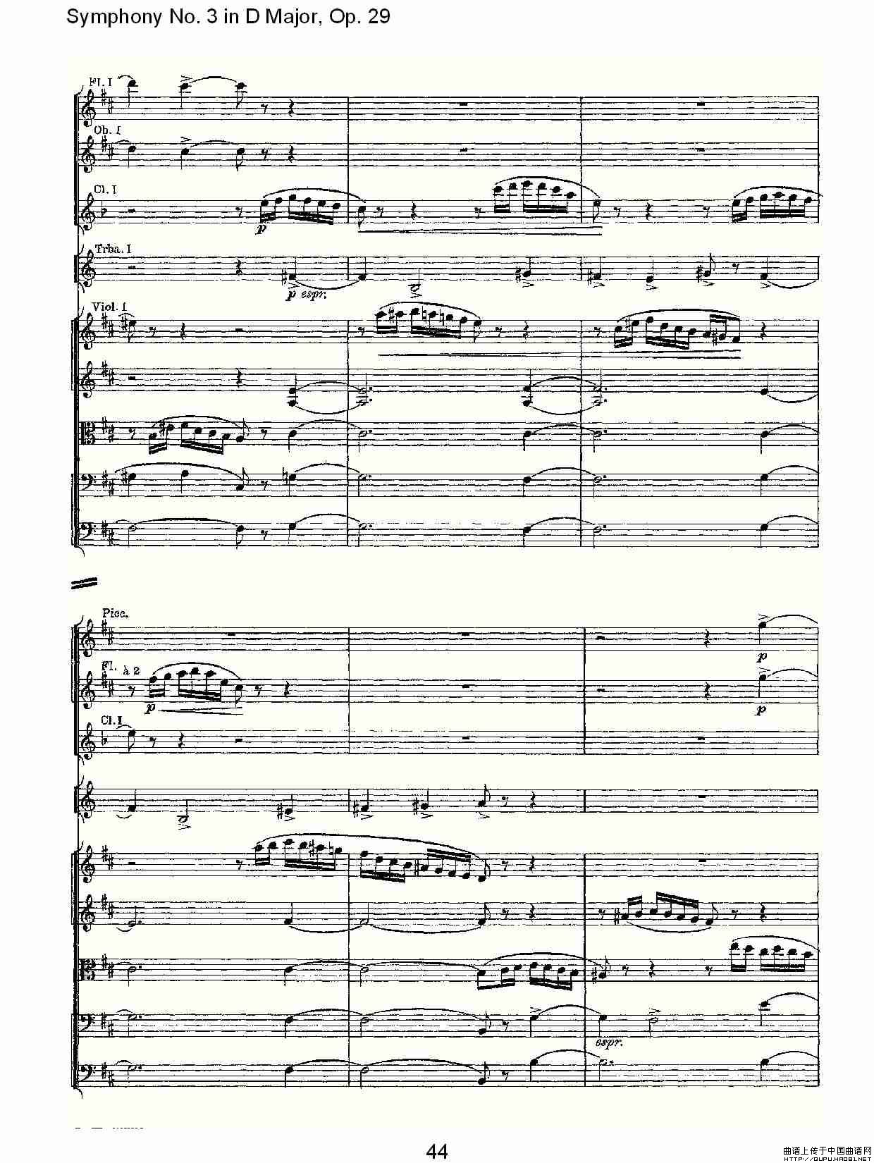D大调第三交响曲,  Op.29 第一乐章（二）其它曲谱（图5）
