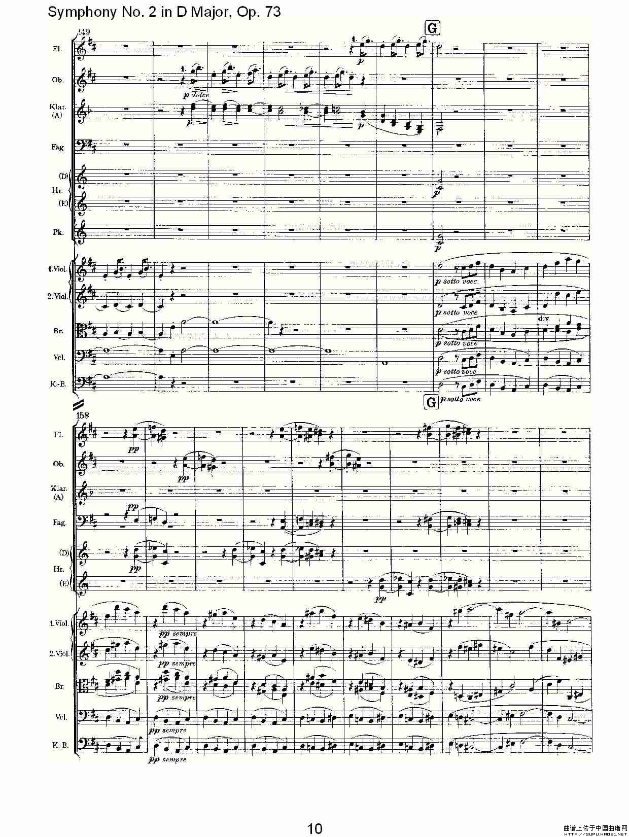D大调第二交响曲, Op.73第四乐章其它曲谱（图6）