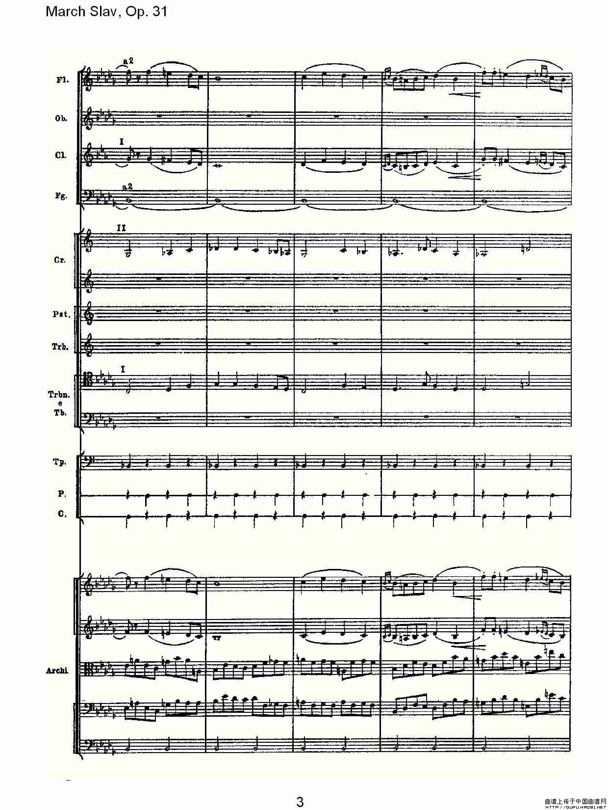 March Slav, Op.31   斯拉夫进行曲，Op.31（一）其它曲谱（图2）