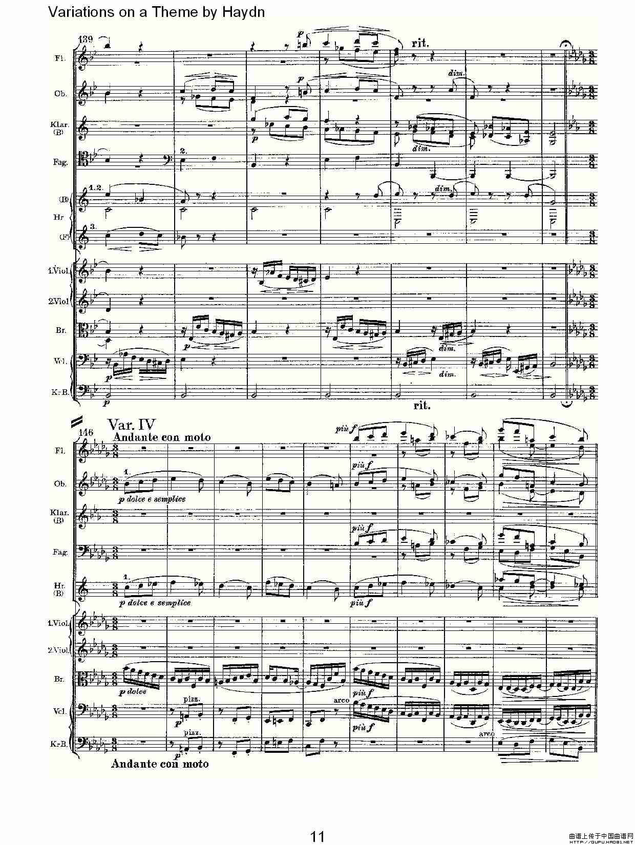 Variations on a Theme by Haydn   海顿主旋律变奏曲（一）其它曲谱（图6）