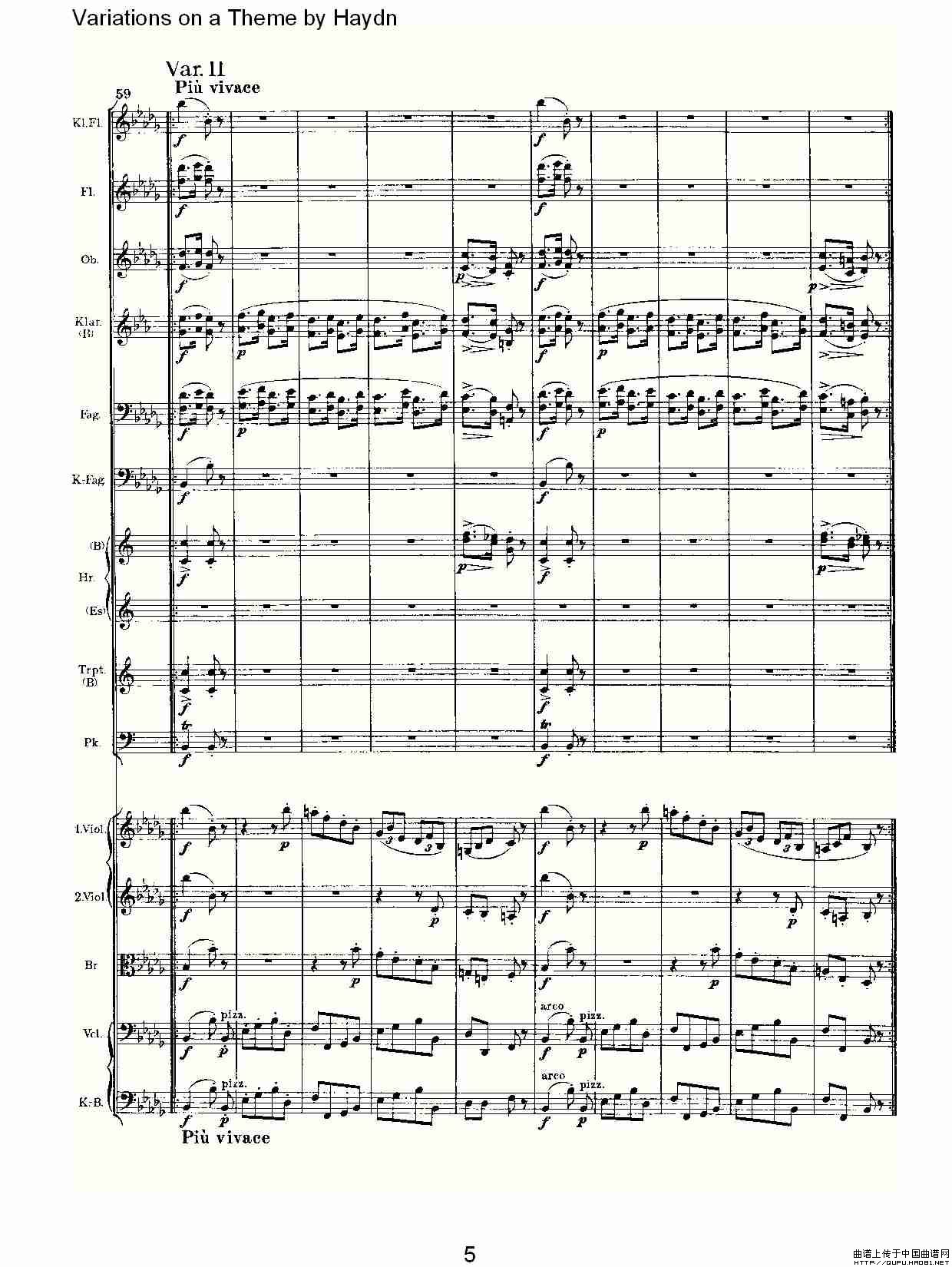 Variations on a Theme by Haydn   海顿主旋律变奏曲（一）其它曲谱（图3）