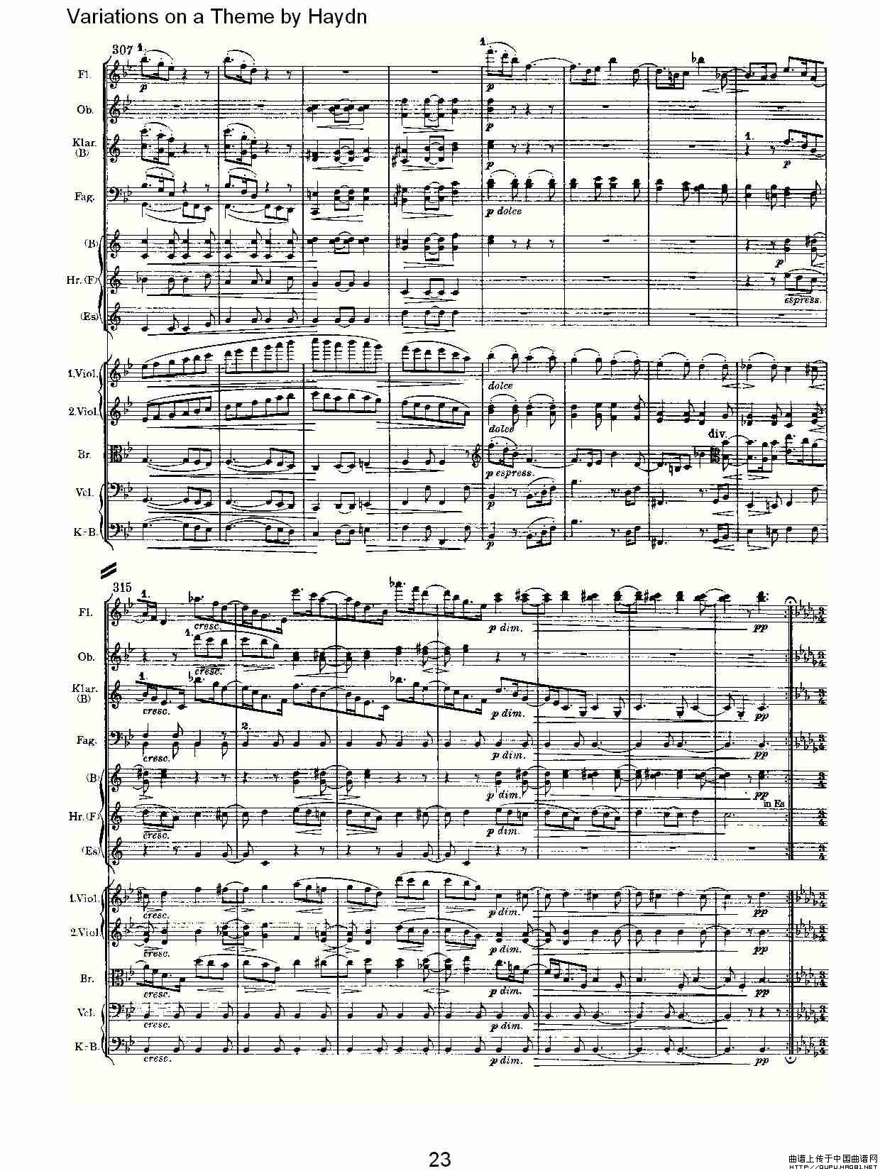 Variations on a Theme by Haydn   海顿主旋律变奏曲（一）其它曲谱（图12）
