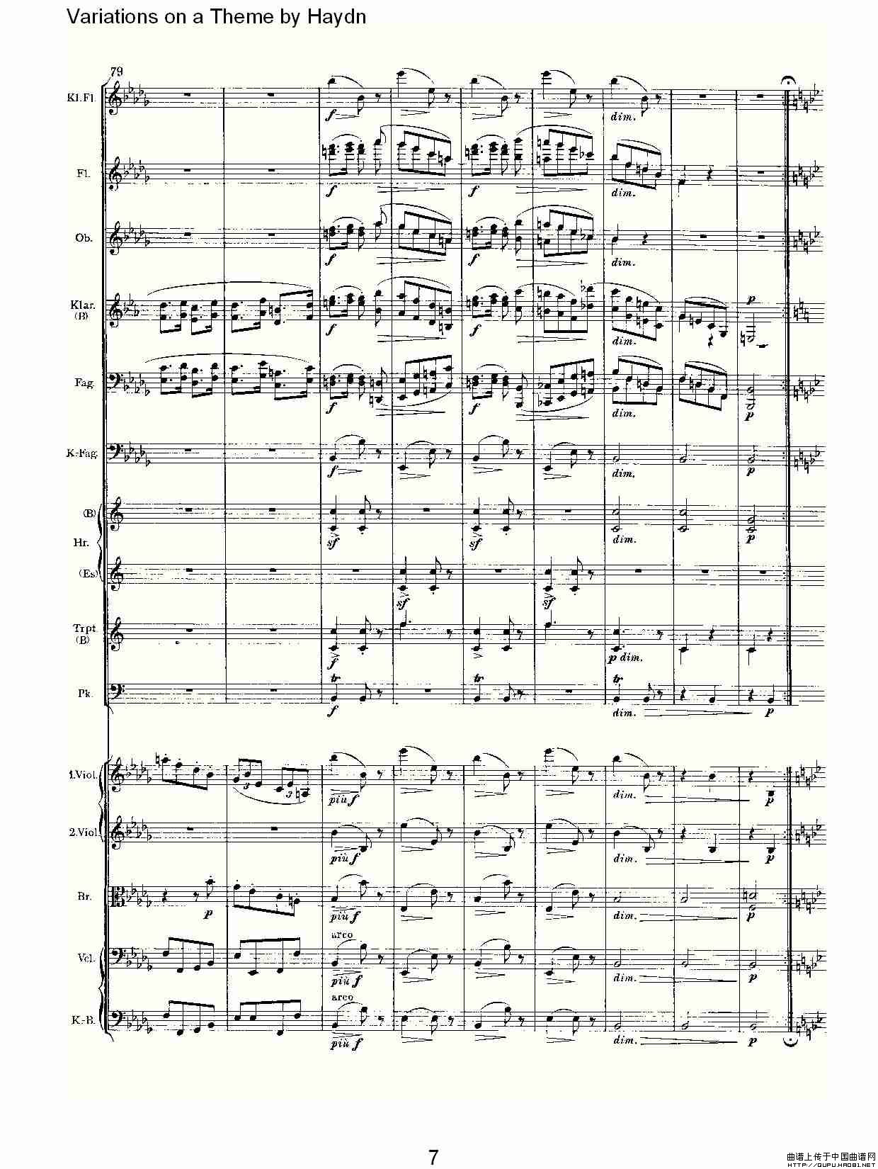 Variations on a Theme by Haydn   海顿主旋律变奏曲（一）其它曲谱（图4）