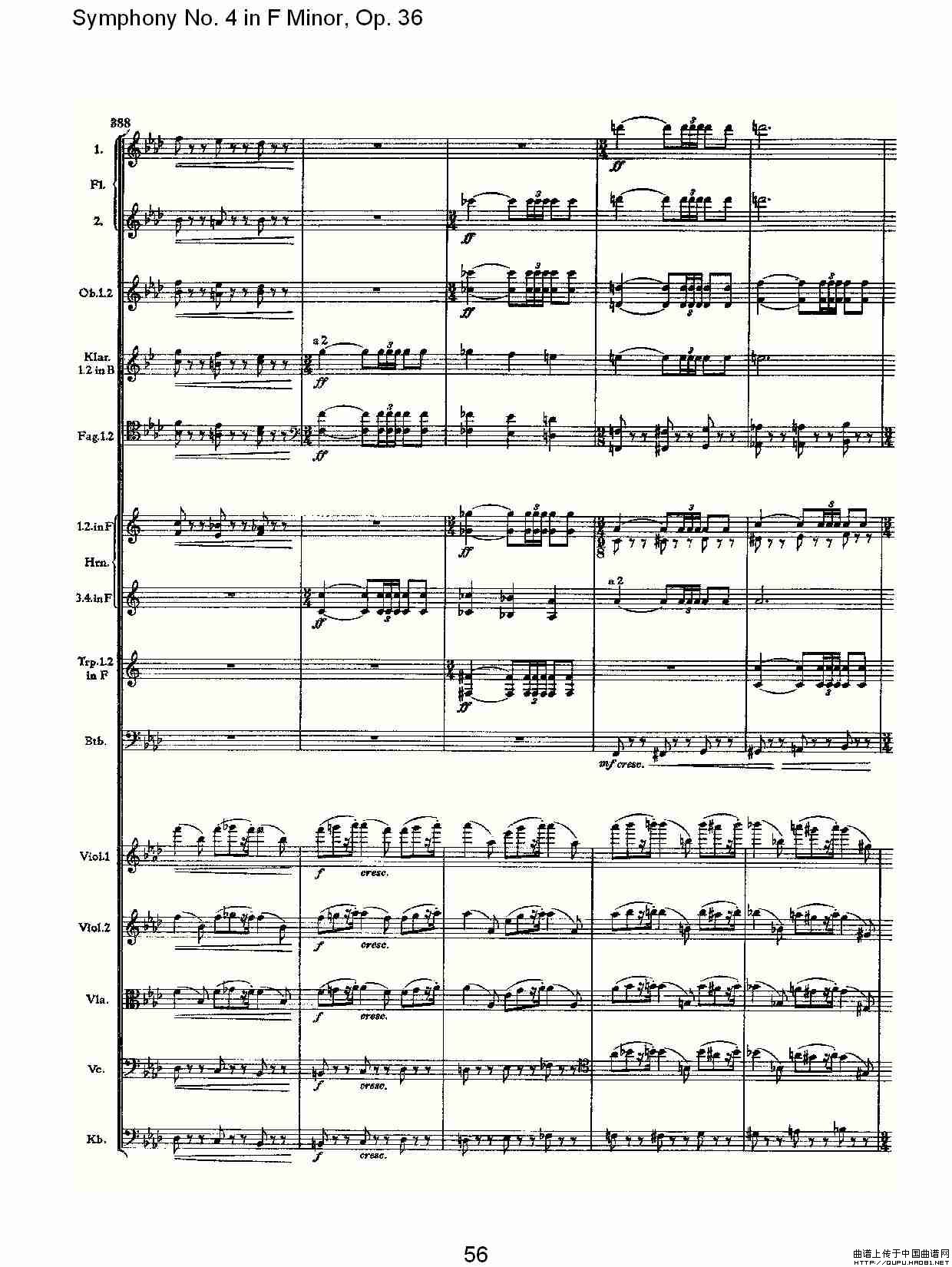 F小调第四交响曲,  Op. 36 第一乐章（二）其它曲谱（图14）