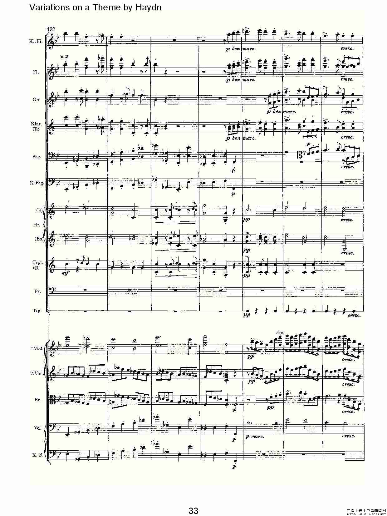 Variations on a Theme by Haydn   海顿主旋律变奏曲（二）其它曲谱（图2）