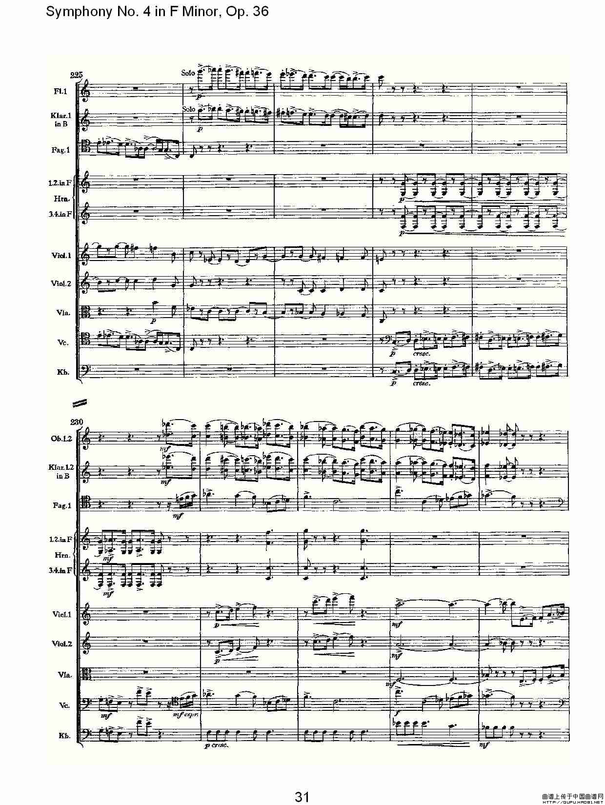 F小调第四交响曲,  Op. 36 第一乐章（二）其它曲谱（图1）