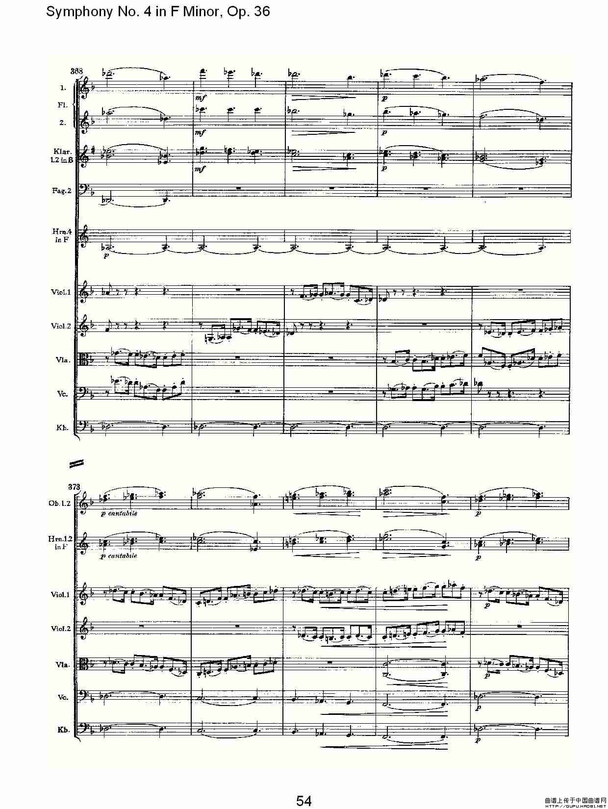 F小调第四交响曲,  Op. 36 第一乐章（二）其它曲谱（图13）