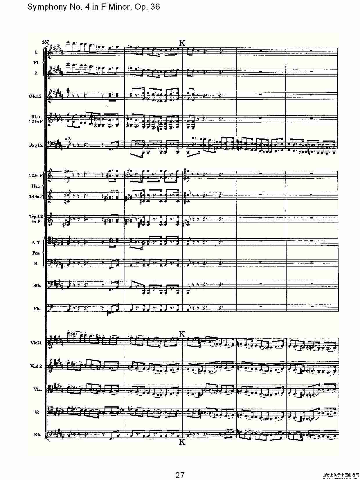 F小调第四交响曲,  Op. 36 第一乐章（一）其它曲谱（图14）