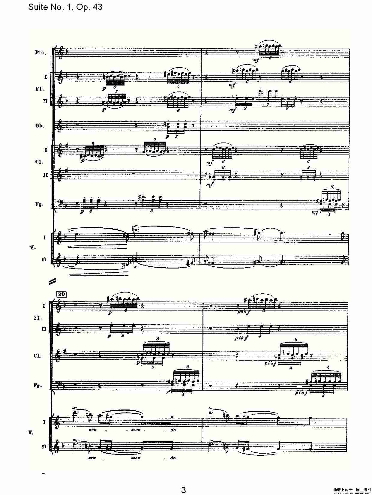 Suite No.1, Op.43   第一套曲,Op.43第一乐章（一）其它曲谱（图2）