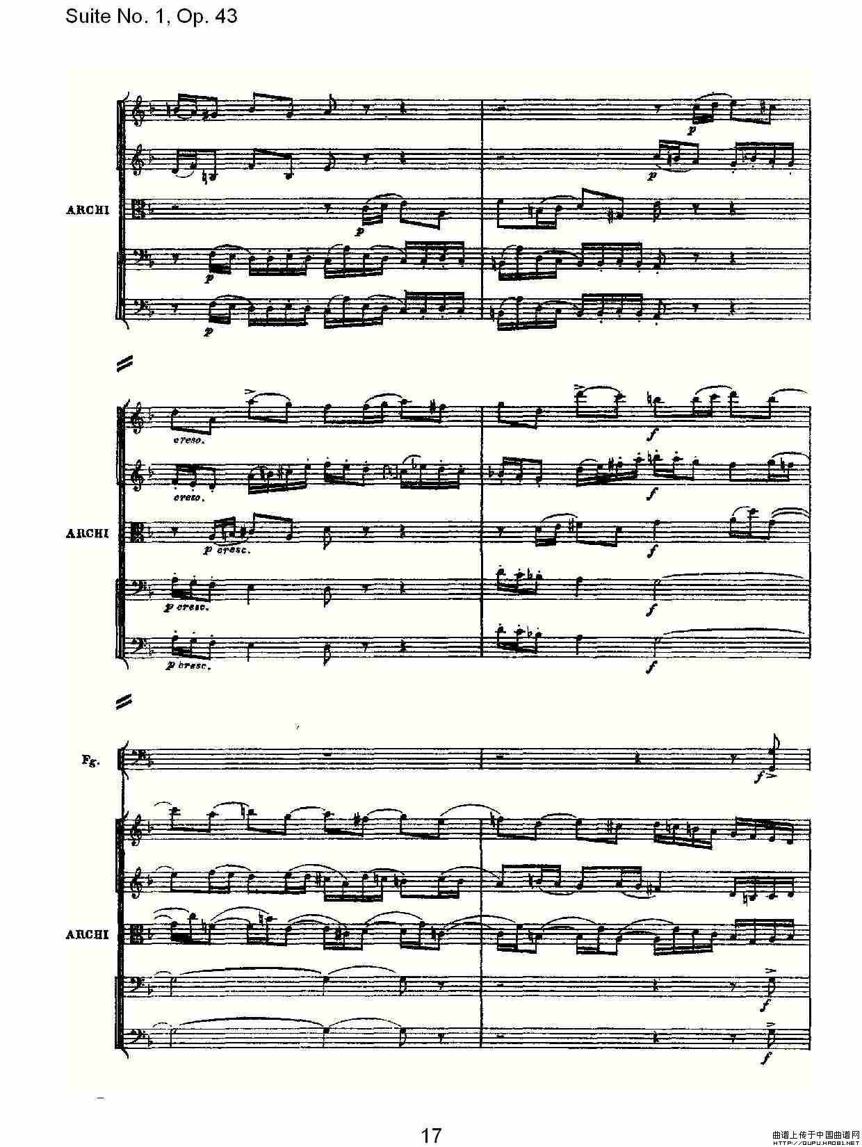 Suite No.1, Op.43   第一套曲,Op.43第一乐章（一）其它曲谱（图9）
