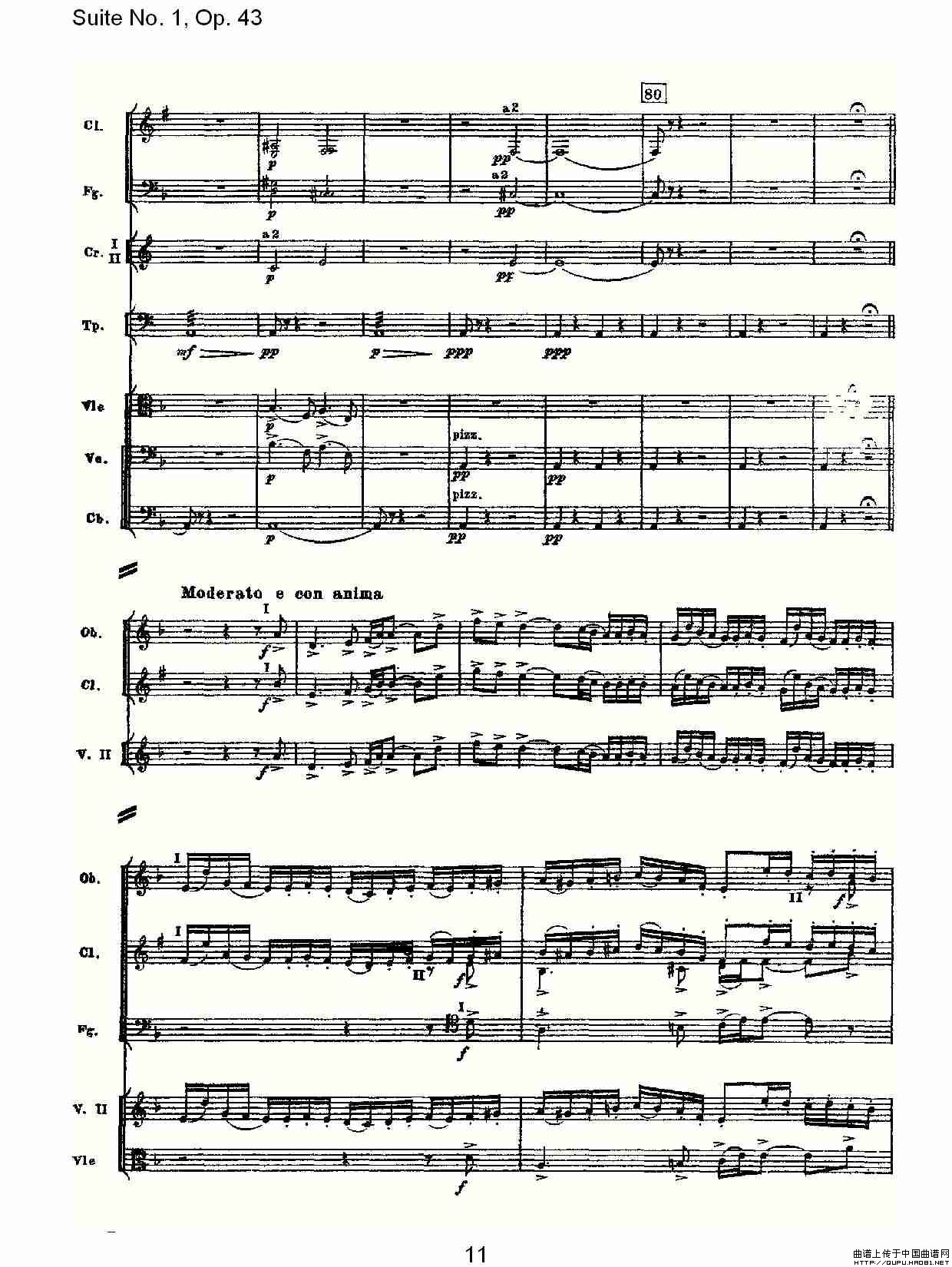 Suite No.1, Op.43   第一套曲,Op.43第一乐章（一）其它曲谱（图6）