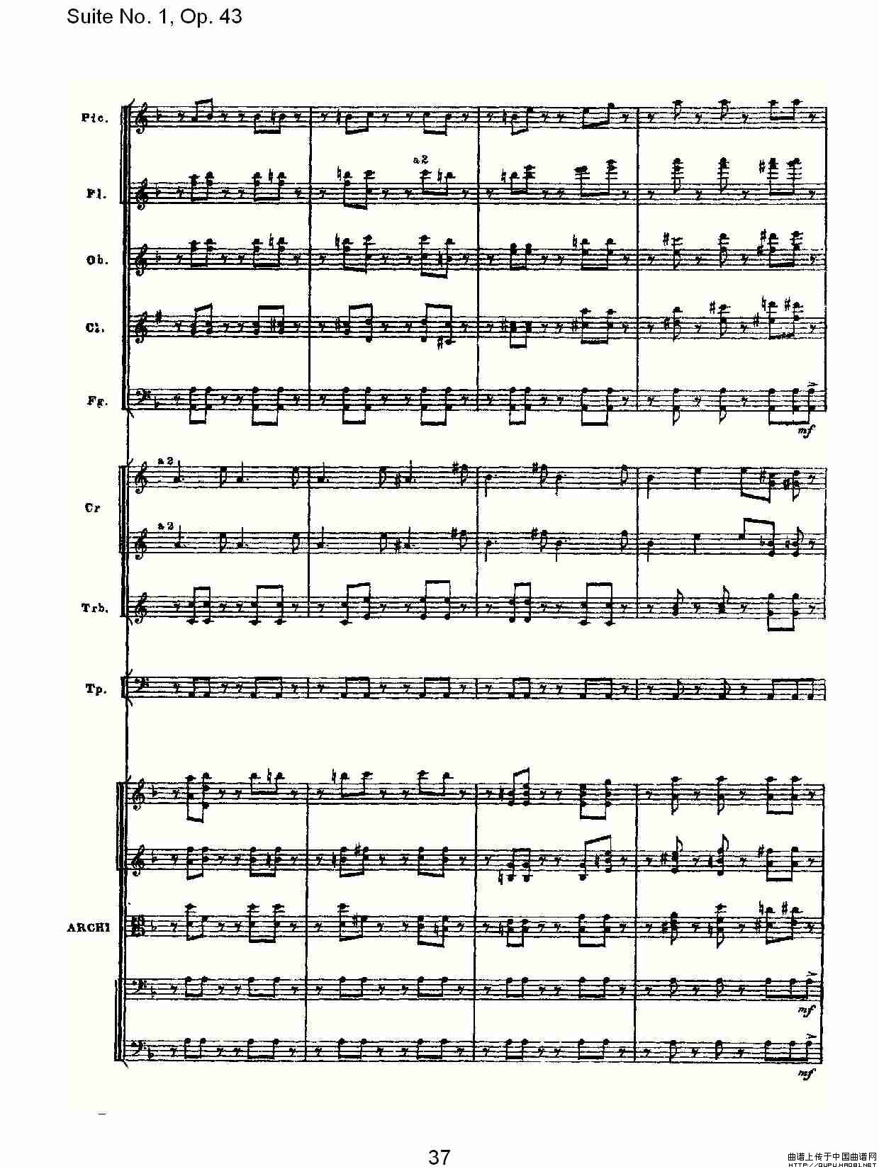 Suite No.1, Op.43   第一套曲,Op.43第一乐章（二）其它曲谱（图4）