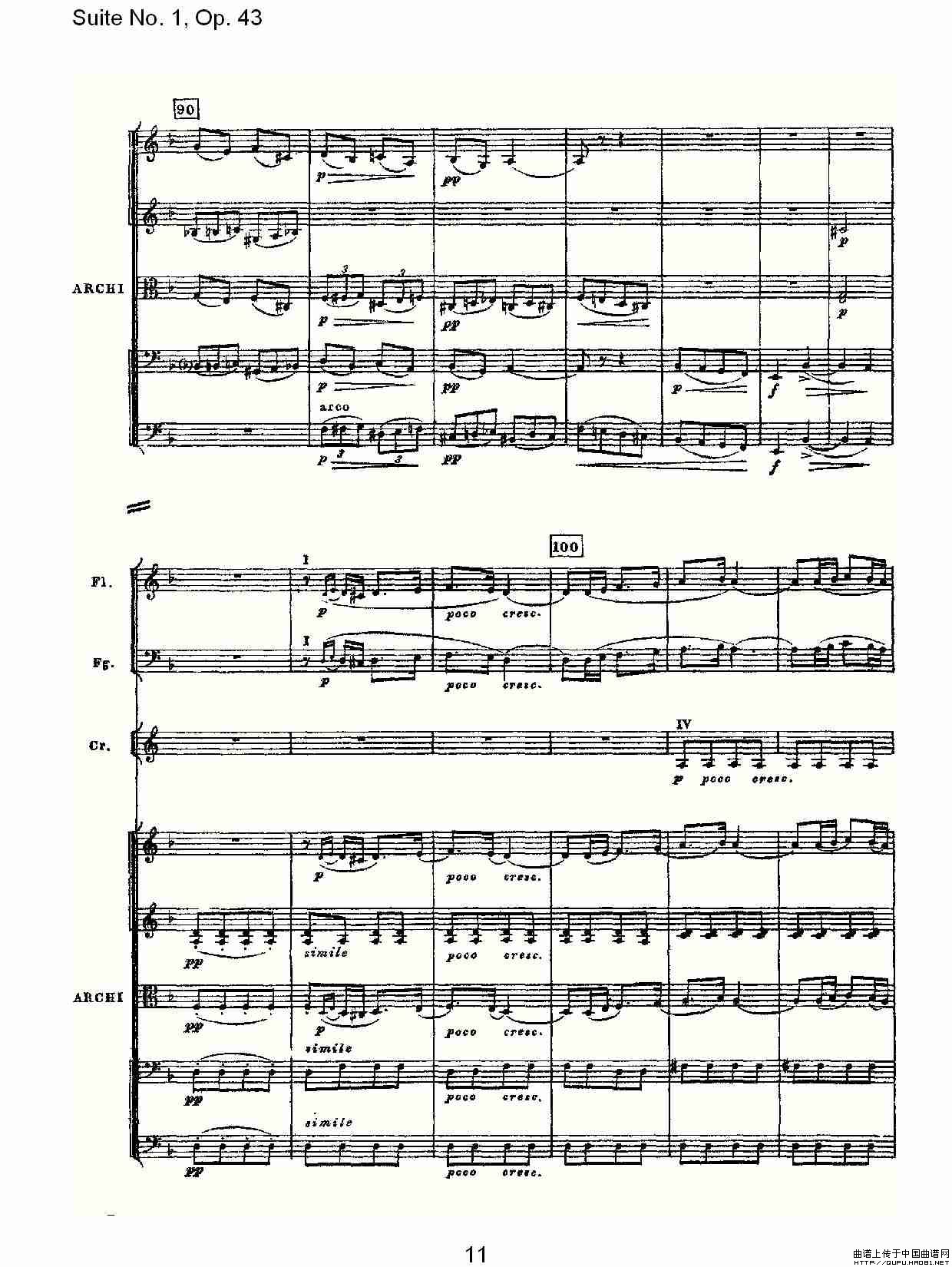 Suite No.1, Op.43   第一套曲,Op.43第三乐章其它曲谱（图6）