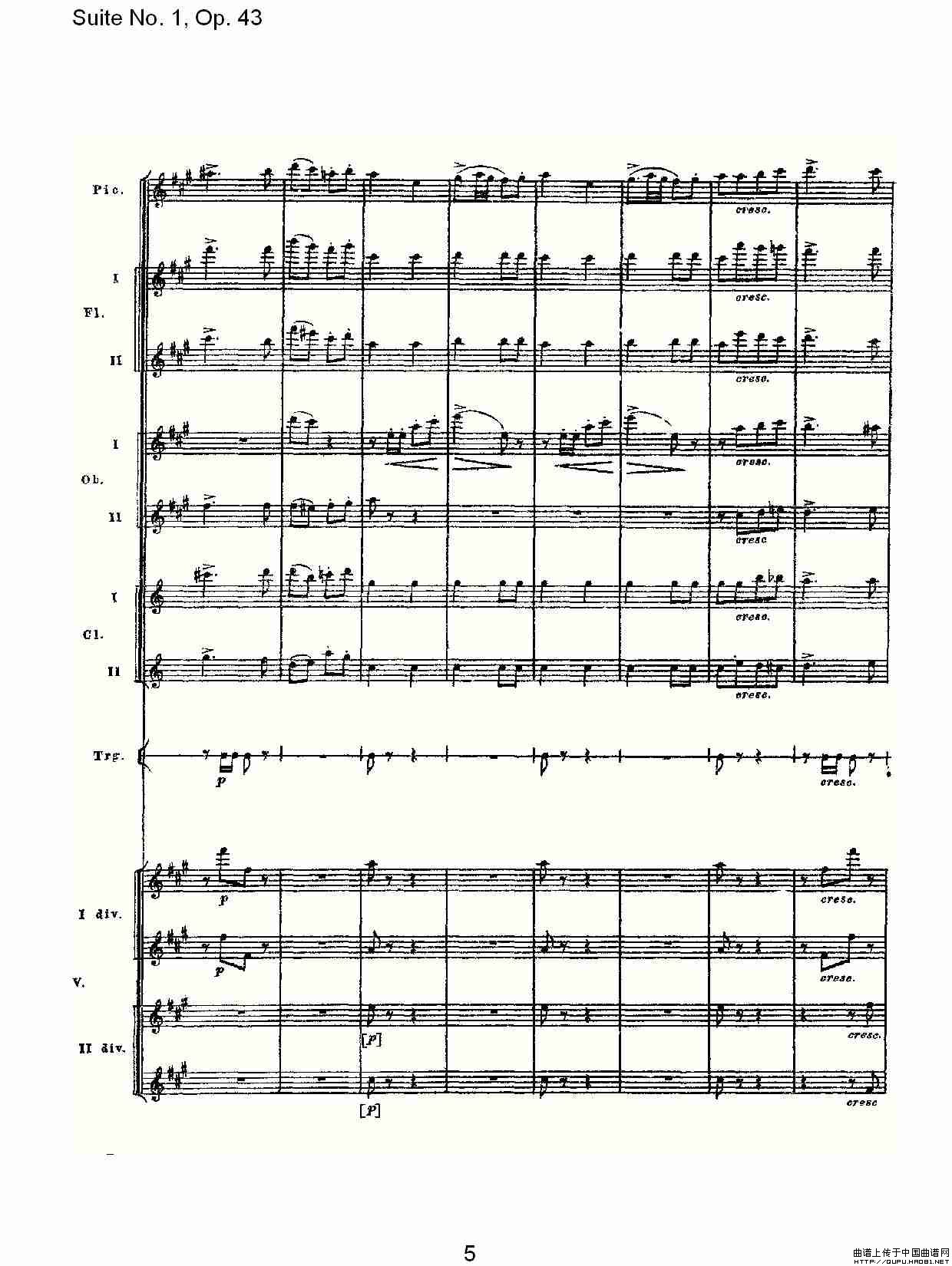 Suite No.1, Op.43   第一套曲,Op.43第四乐章其它曲谱（图3）