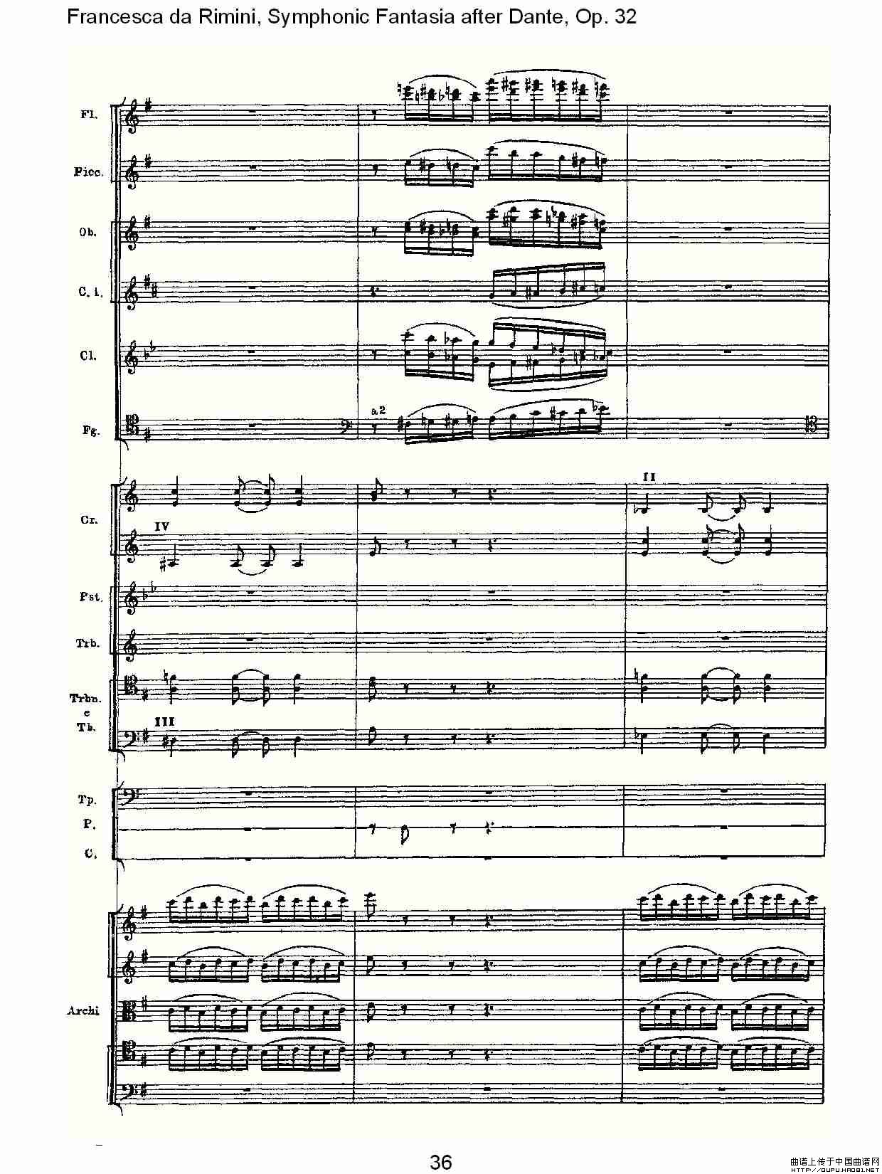 Francesca da Rimini, 但丁幻想曲Op.32 第一部（二）其它曲谱（图1）