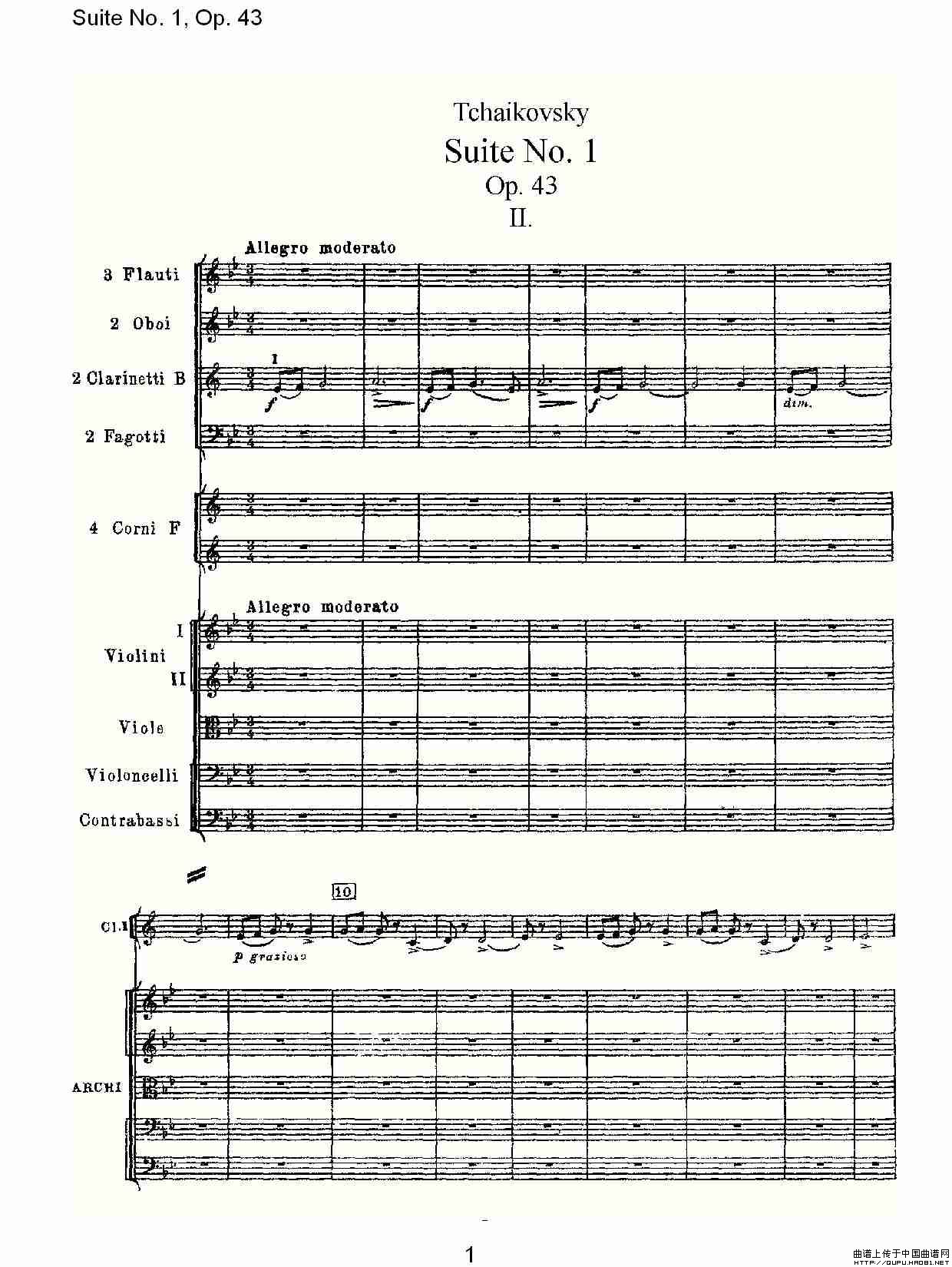 Suite No.1, Op.43   第一套曲,Op.43第二乐章其它曲谱（图1）
