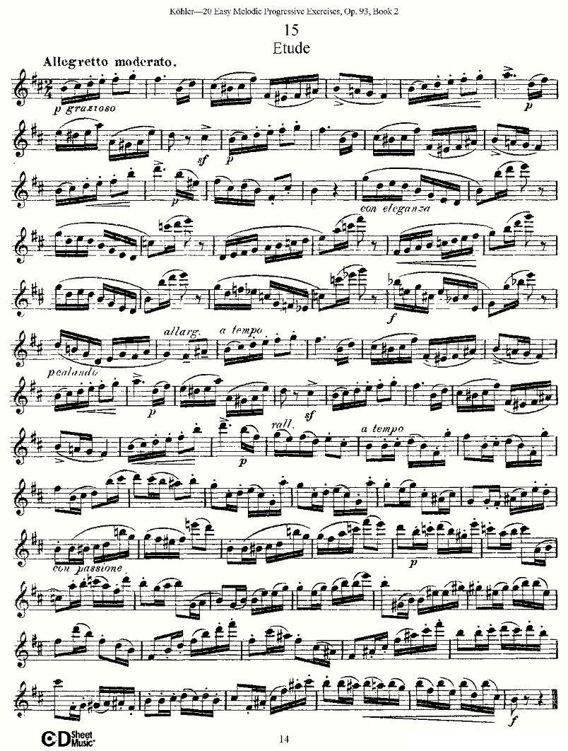 柯勒练习曲作品93号（二）其它曲谱（图14）