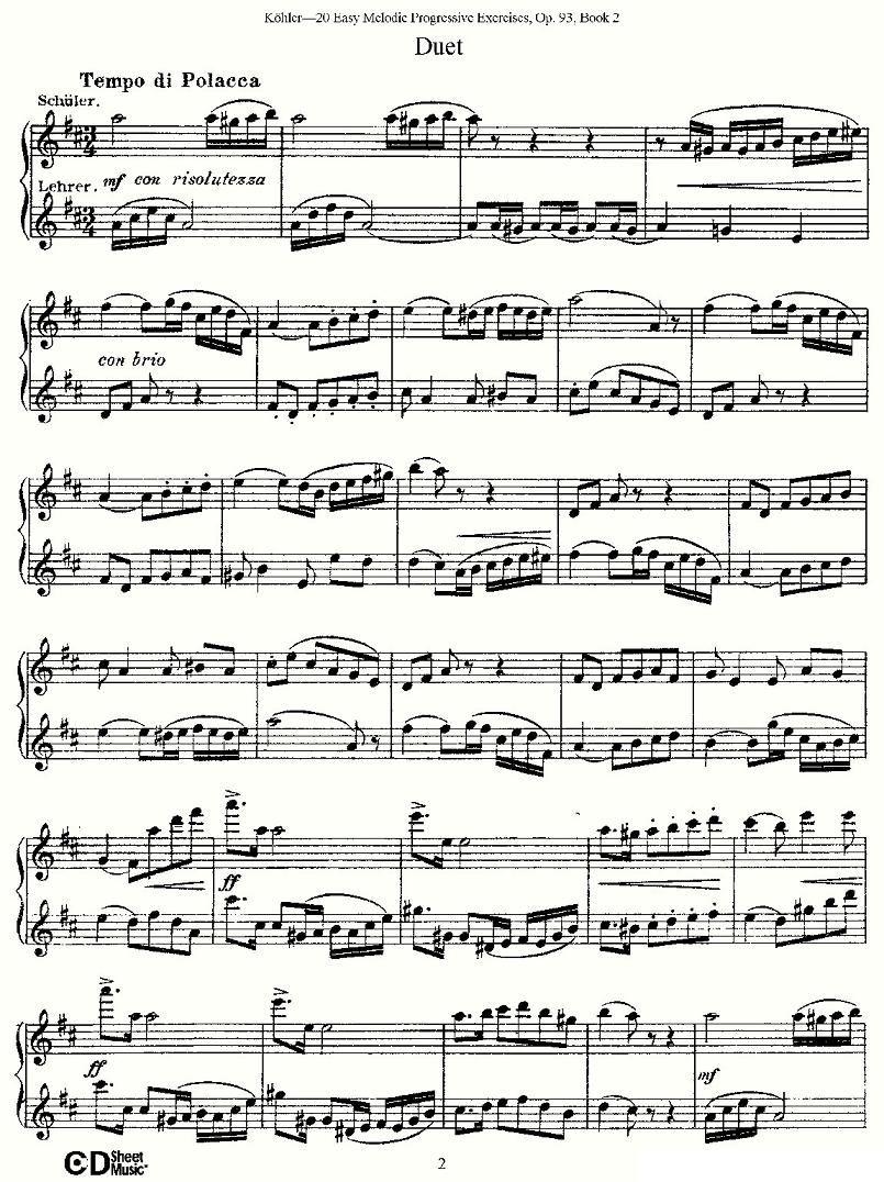柯勒练习曲作品93号（二）其它曲谱（图2）