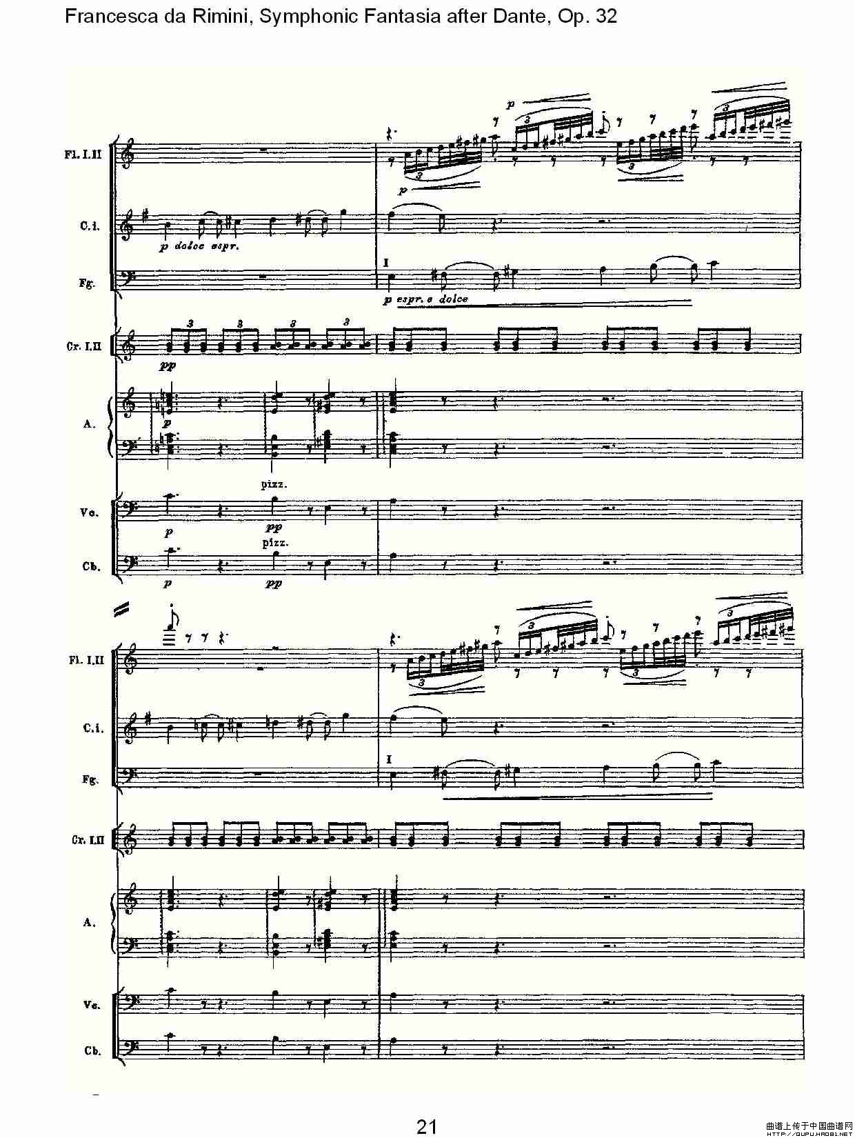 Francesca da Rimini, 但丁幻想曲Op.32 第二部（一）其它曲谱（图11）