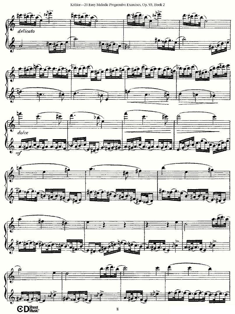 柯勒练习曲作品93号（二）其它曲谱（图8）