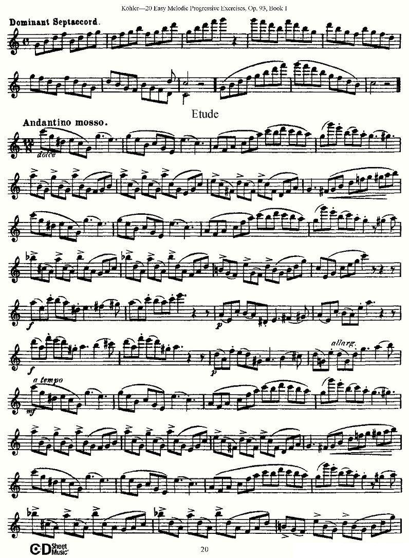 柯勒练习曲作品93号（一）其它曲谱（图20）