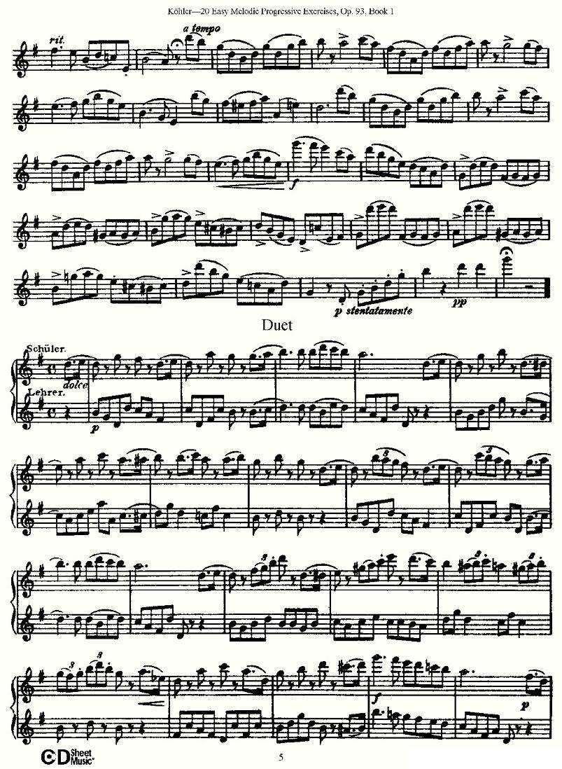 柯勒练习曲作品93号（一）其它曲谱（图5）
