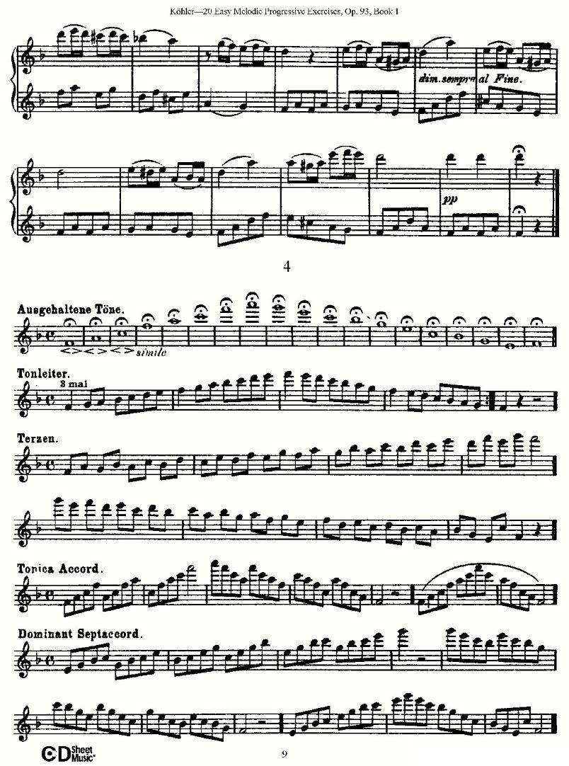 柯勒练习曲作品93号（一）其它曲谱（图9）