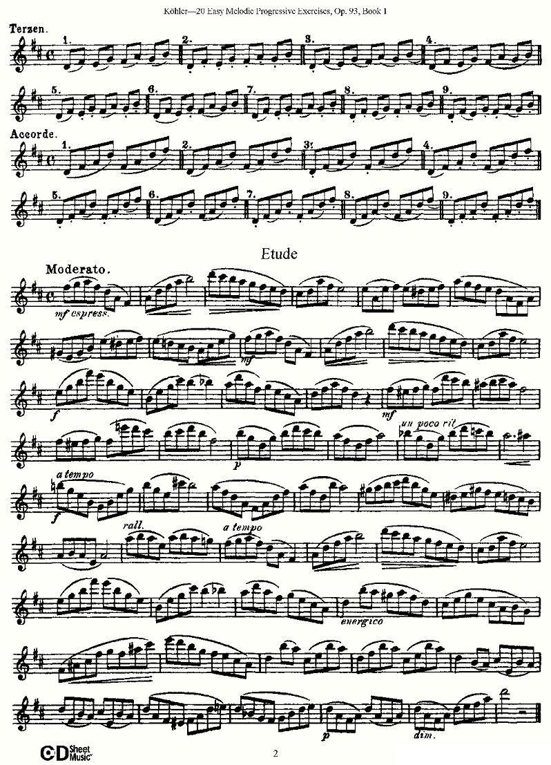 柯勒练习曲作品93号（一）其它曲谱（图2）