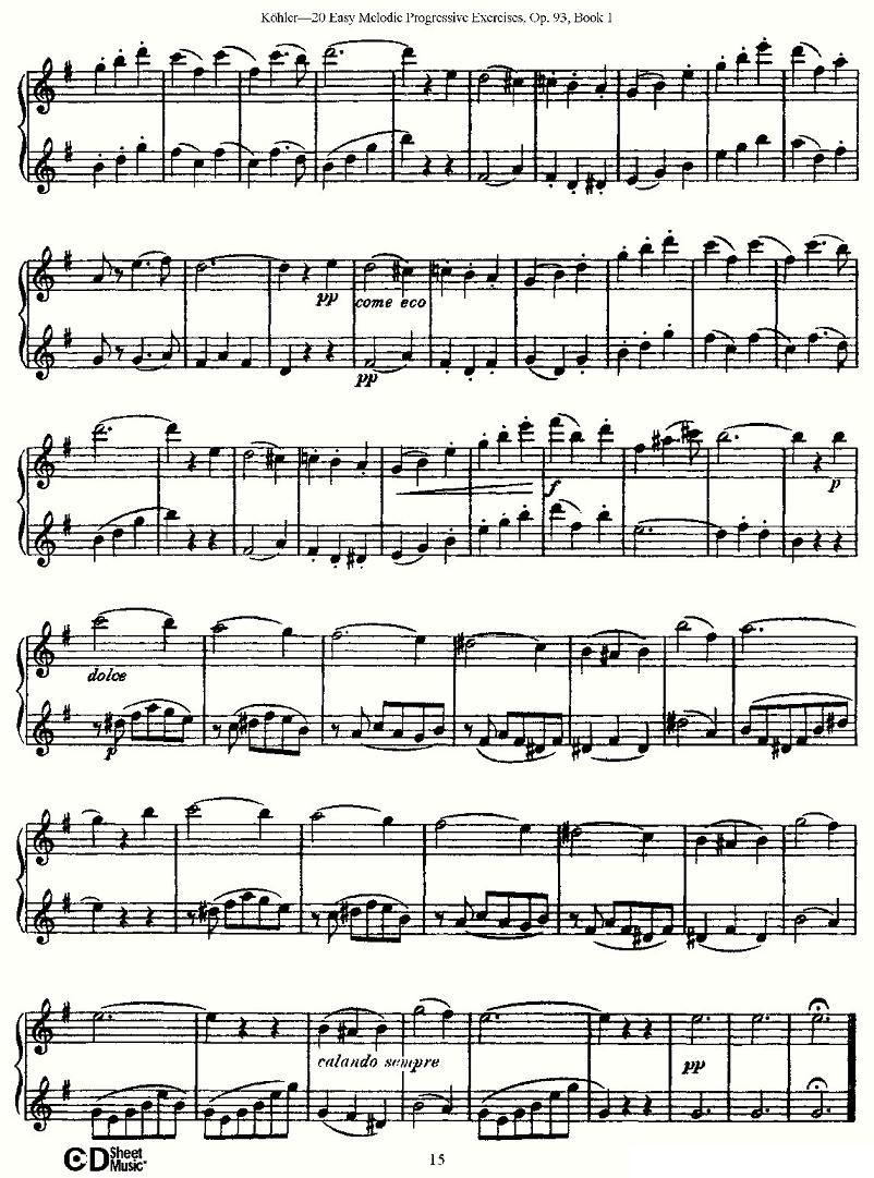 柯勒练习曲作品93号（一）其它曲谱（图15）