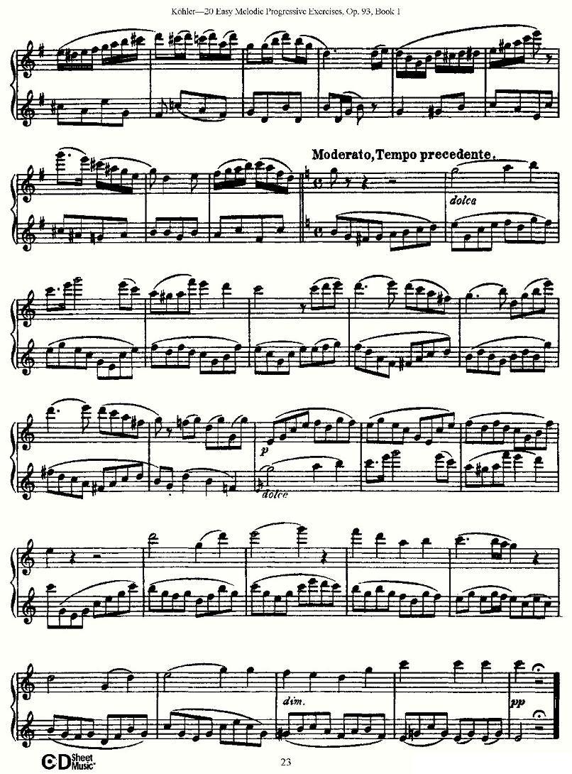 柯勒练习曲作品93号（一）其它曲谱（图23）