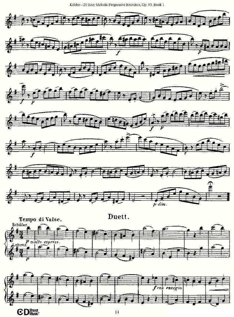柯勒练习曲作品93号（一）其它曲谱（图14）