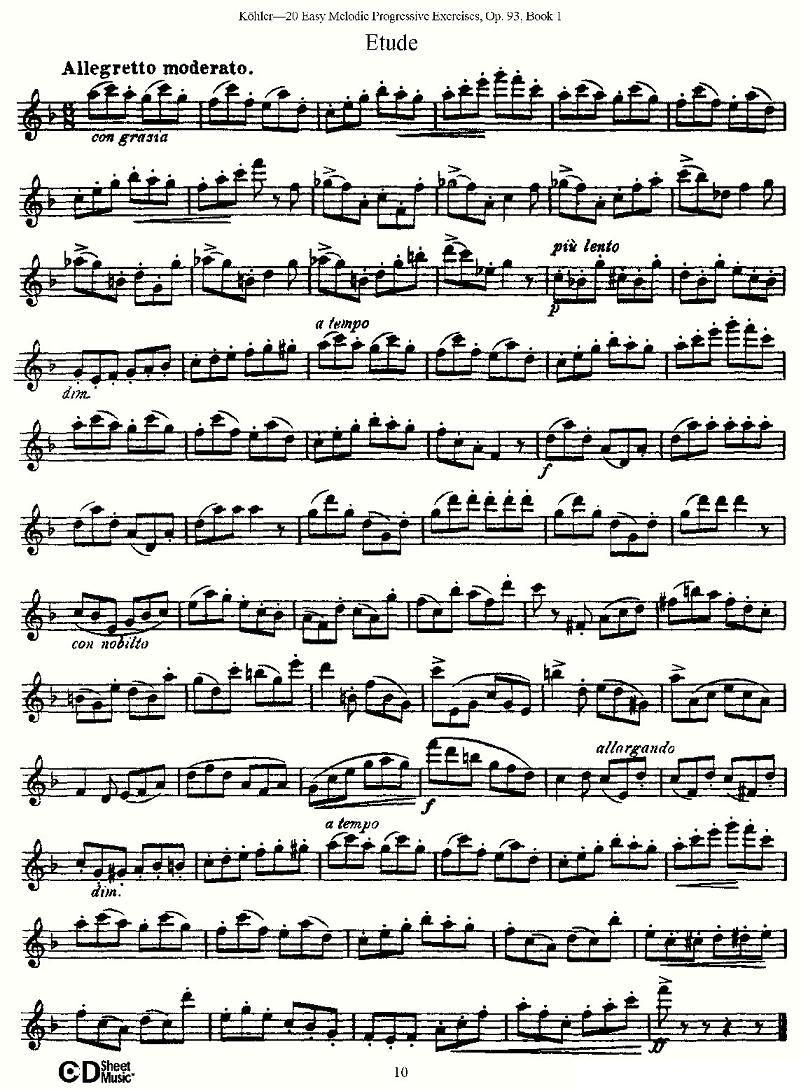 柯勒练习曲作品93号（一）其它曲谱（图10）
