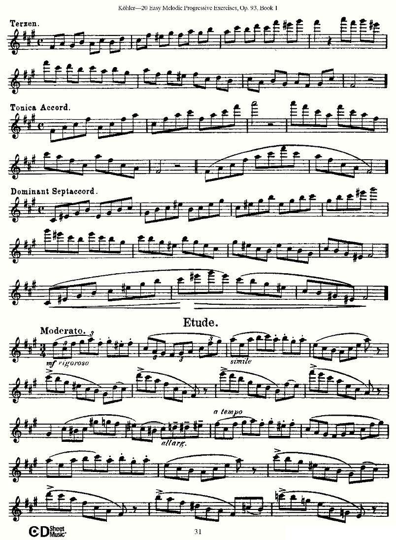 柯勒练习曲作品93号（一）其它曲谱（图31）
