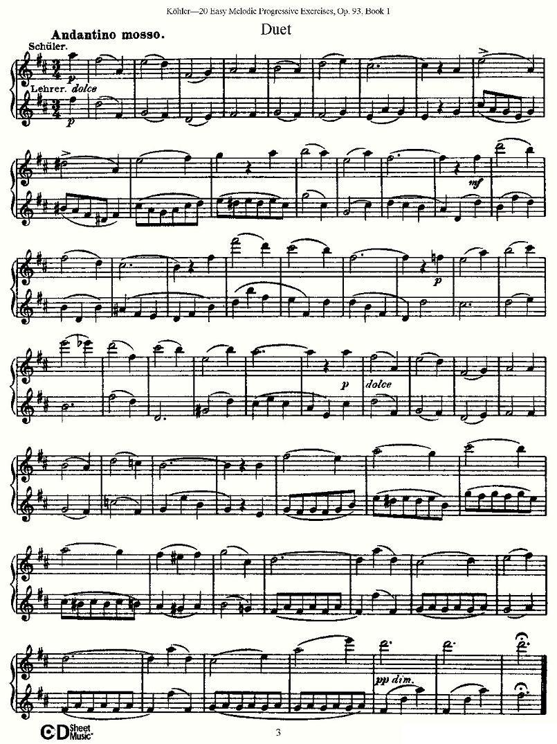 柯勒练习曲作品93号（一）其它曲谱（图3）