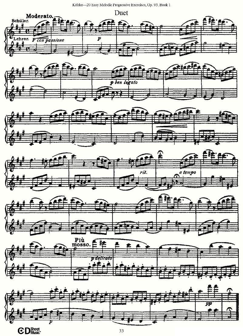 柯勒练习曲作品93号（一）其它曲谱（图33）