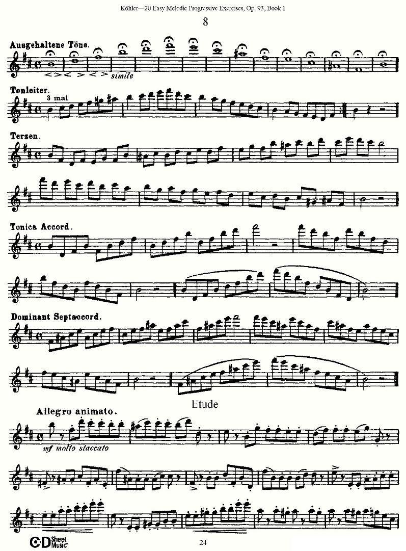 柯勒练习曲作品93号（一）其它曲谱（图24）