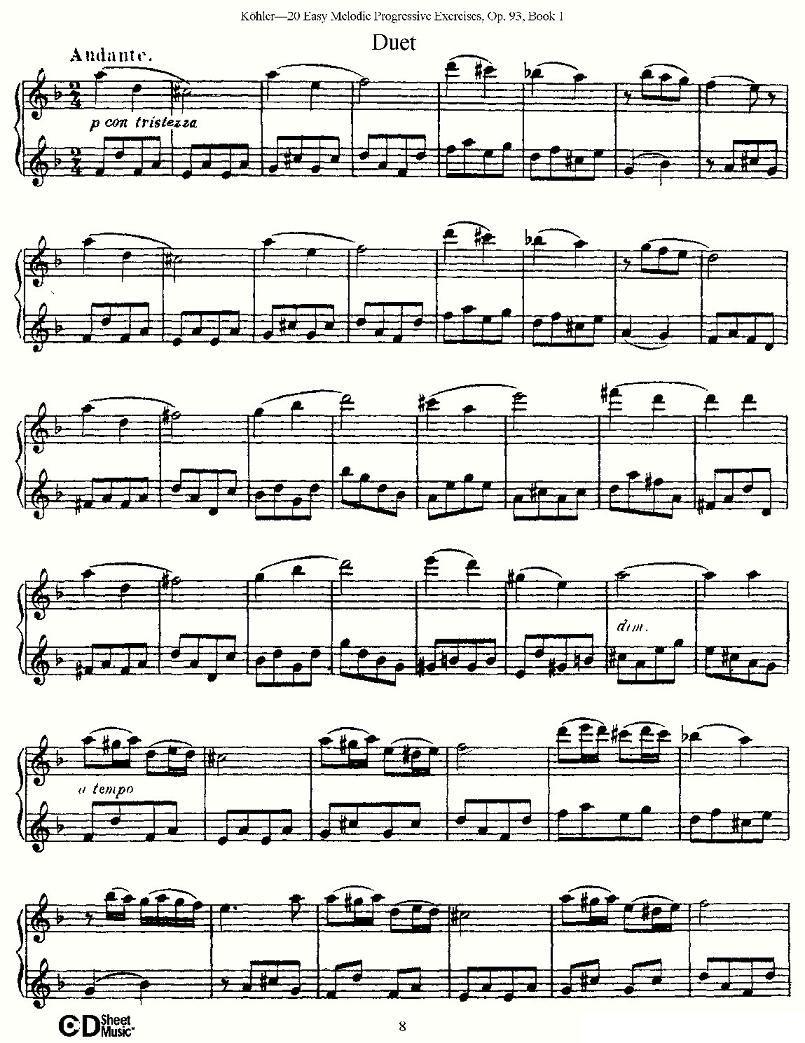 柯勒练习曲作品93号（一）其它曲谱（图8）