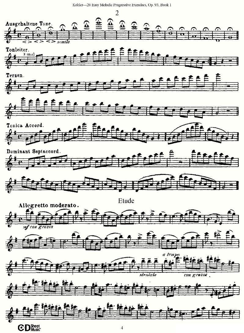柯勒练习曲作品93号（一）其它曲谱（图4）