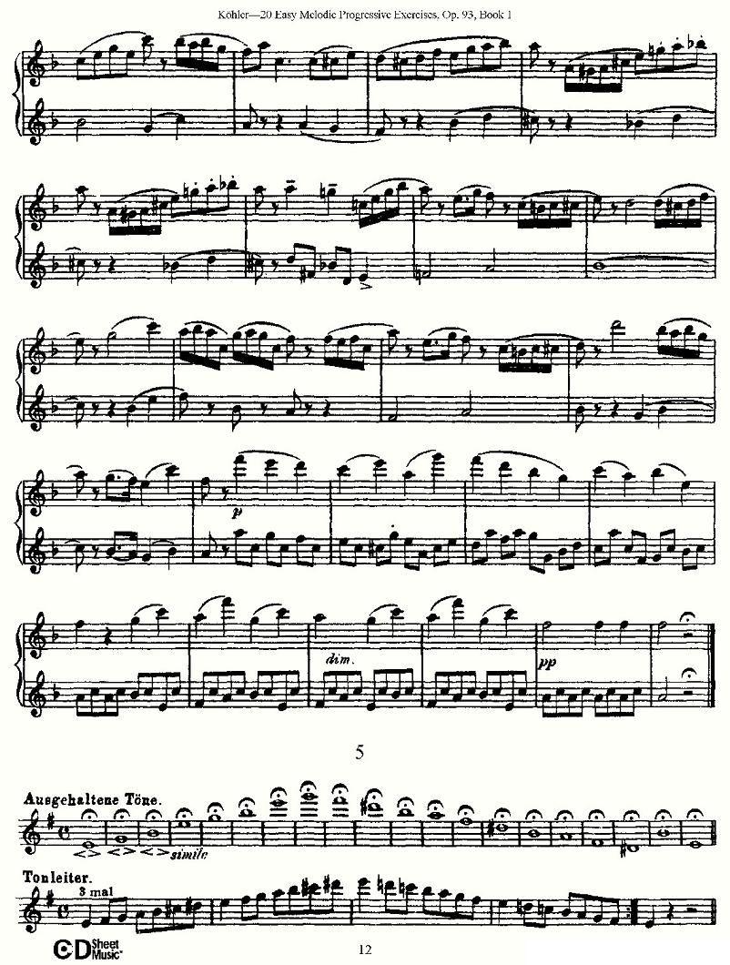 柯勒练习曲作品93号（一）其它曲谱（图12）