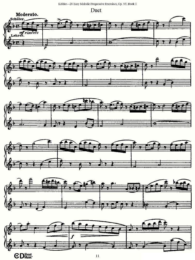 柯勒练习曲作品93号（一）其它曲谱（图11）