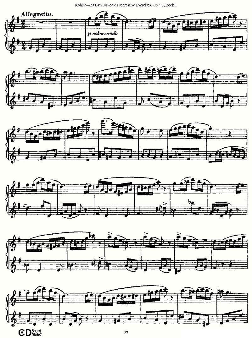 柯勒练习曲作品93号（一）其它曲谱（图22）