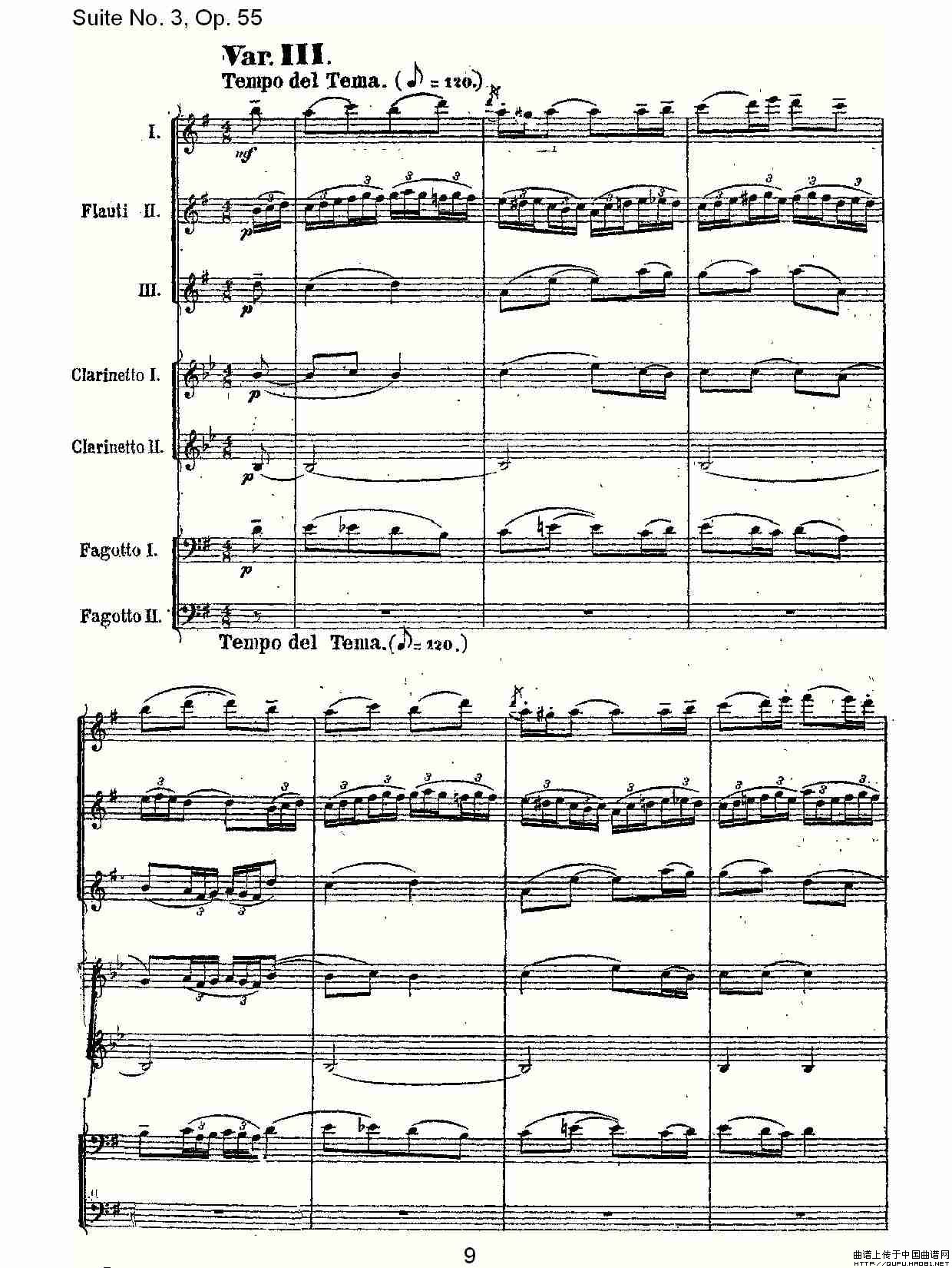 Suite No. 3, Op.55  第三套曲,Op.55第四乐章第一部（一）其它曲谱（图5）