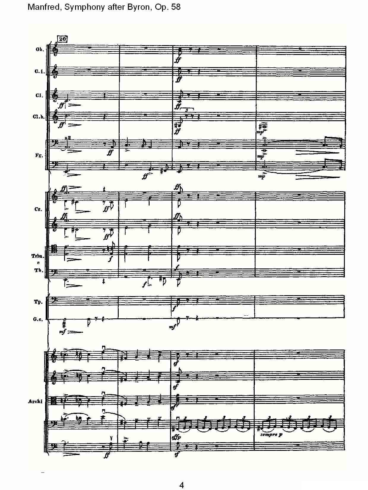 Manfred, Symphony after Byron, Op.58第一乐章（一）其它曲谱（图4）