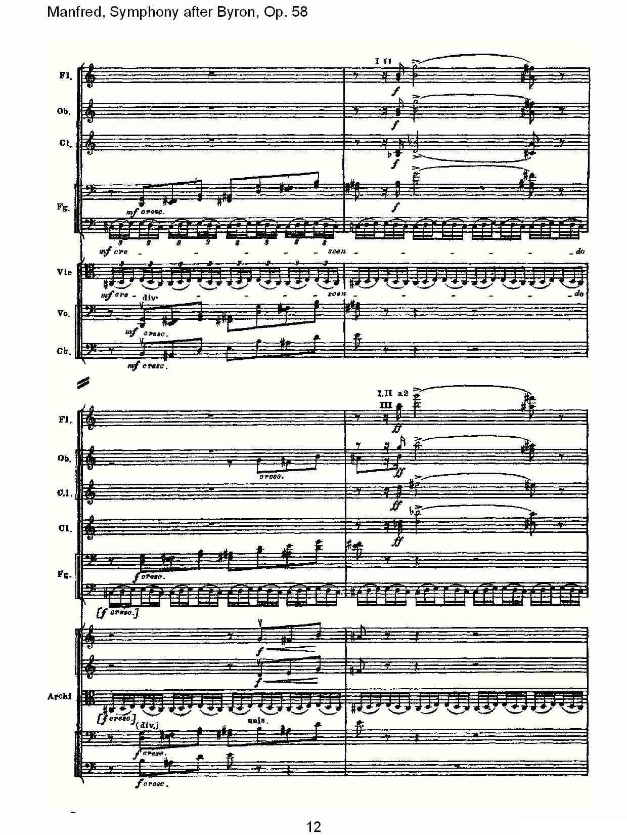 Manfred, Symphony after Byron, Op.58第一乐章（一）其它曲谱（图12）
