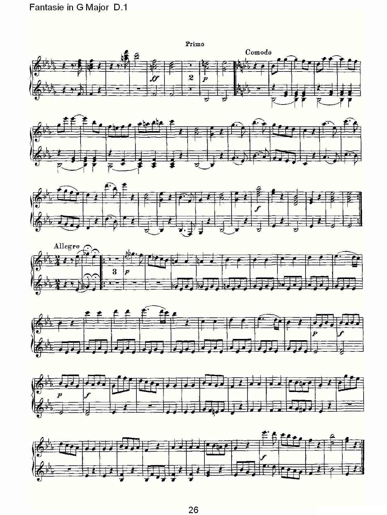 Fantasie in G Major D.1（G大调幻想曲D.1）其它曲谱（图26）